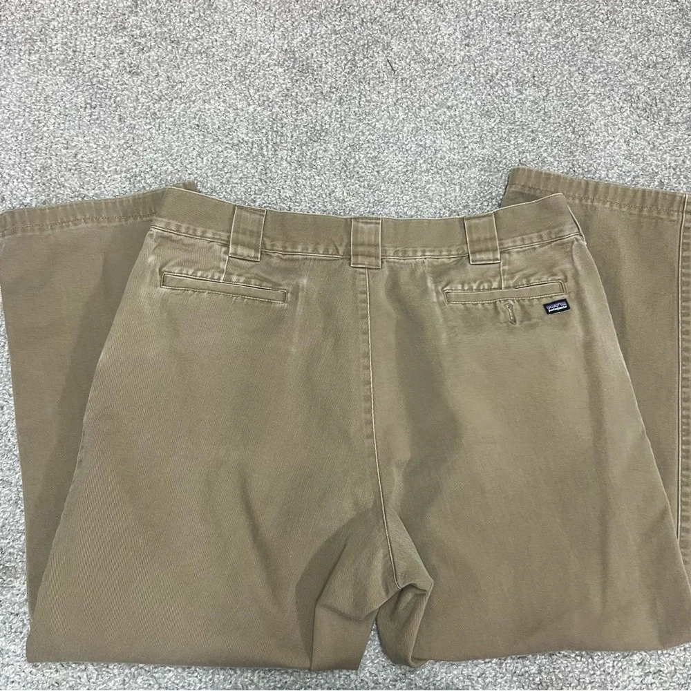Patagonia Pants Mens 38x27 Tan Custodian Chino Casual Hike Camp Outdoors Logo - Picture 9 of 11